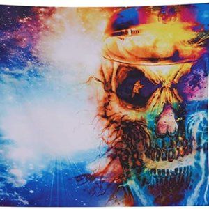 Pocass Psychedelic Skull Wall Tapestry/Wall Hangin